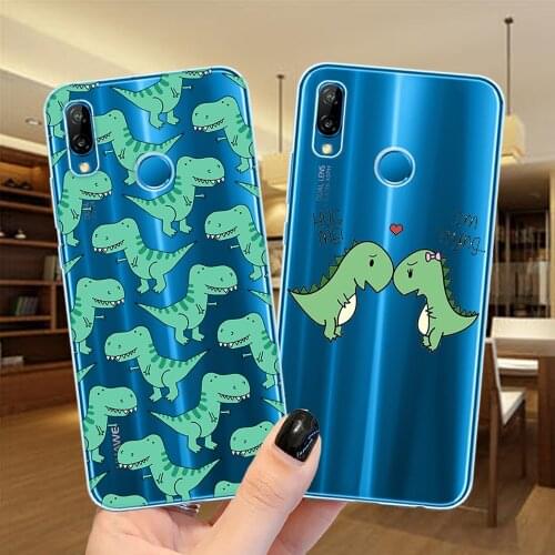 Cute Dinosaur Baby Fashion Soft Phone Case For Huawei Mate 20 P10 P20 P30 P40 Lite E Pro Cartoon Dragon Fundas Silicone Cover