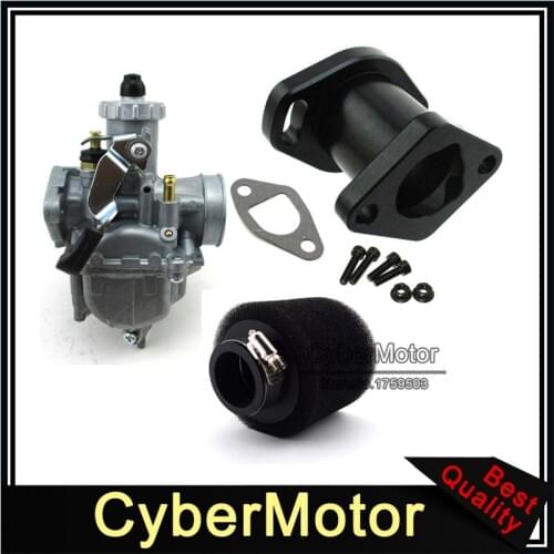 Go Kart Mini Bike Mikuni VM22 Carb + 38mm Air Filter + Intake Pipe + Screw Bolts For Predator 212cc GX200 196cc Clone Engine