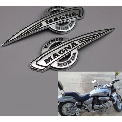 Motorcycle Chrome ABS Plastic 3D Gas Tank Emblem Fuel Badge Decal Stickers For Honda Magna 250 Dragon Dog 250