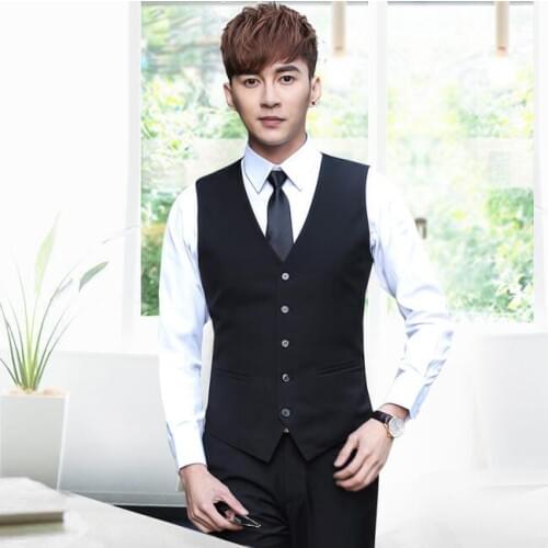 Men vest Waistcoat men Suit Slim Business Spring