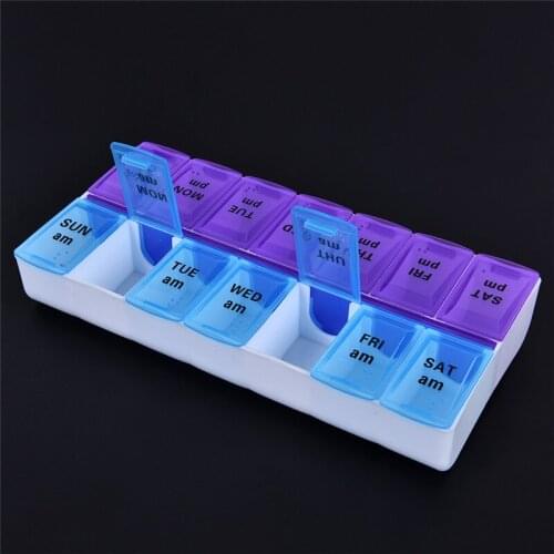 Newest 7 Days Weekly Tablet Pill Medicine Box Holder Storage Organizer Container Case for Home Office Supply
