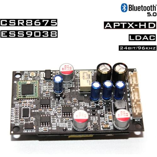 Nvarcher ES9038 CSR8675 Bluetooth 5.0 Receive Decode Support LDAC/APTX 24bit/96Khz With Isolated Power Regulator Module