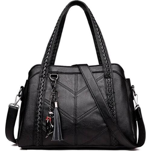 Women Retro Soft PU Leather Bag Fashion Brand Messenger Bag Female Large Capacity Handbag Totes Bag for Women Shoulder Bags