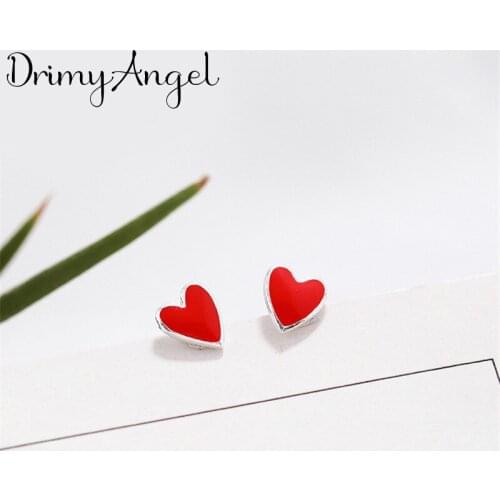 Punk Style Ladies Boho Red Love Heart Earrings For Women Wedding Jewelry Statement Earrings Party Gift Pendientes