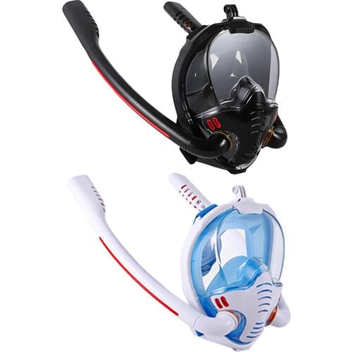 Anti Fog Double Breathing Tube Full Face Snorkeling Mask Waterproof Underwater Respirator Scuba Diving Goggles for Swimming