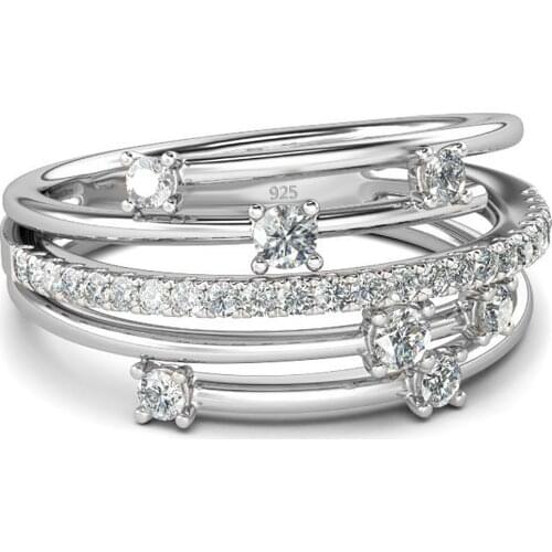 RedWood 100% Real Moissanite Rings For Women Real 925 Sterling Siver Gemstones Wedding Ring Handmade Elegant Fine Jewelry Unique