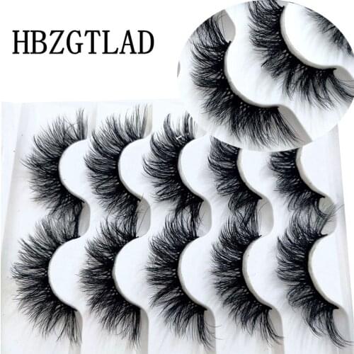New 2/5 Pairs Natural Thick False Eyelashes Fake Lashes Long Makeup 3D Fluffy Mink Eyelashes Extension Mink Eyelashes For Beauty