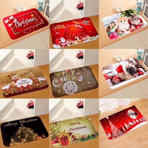 Merry Christmas Mat Outdoor Carpet Doormat Santa Ornament Christmas Decor For Home 2020 Navidad Noel Cristmas Gift New Year 2021