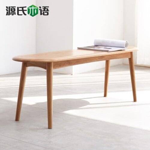 Solid wood warmth of household budget oak furniture of contemporary and contracted fashion creative long bench