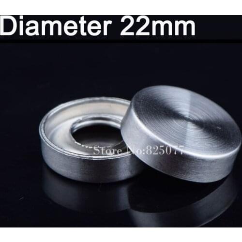 Advertisement Fixing Screws 304 Stainless Steel Standoff Covers Flat Mirror Screws Cover Caps Diameter 22mm 50pcs/lot KF821