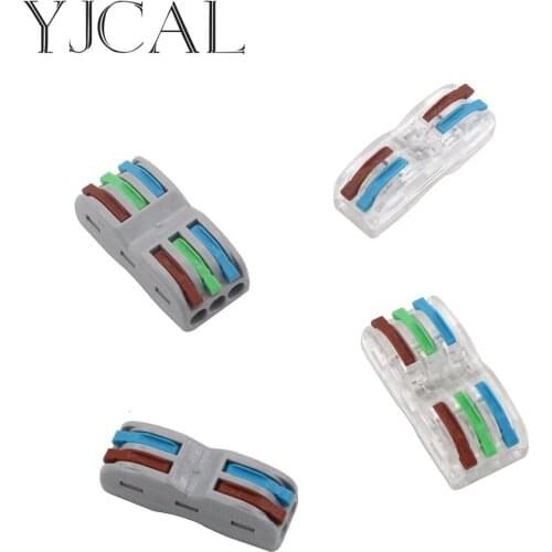 YJCAL Push-on Terminal Block Cage Spring Universal Fast Wiring Clip Copper-aluminum Butt Plug Wire Connector Safe PC Material