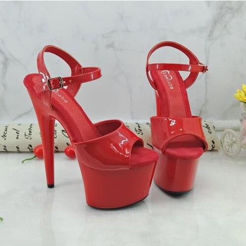 Leecabe 17CM/7Inch Womens Platform Sandals party High Heels Shoes Pole Dancing Shoes