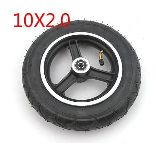 10inch tire wheel 10x2 tyre inner and outer tire aluminum rims hub for electric scooter balancing car
