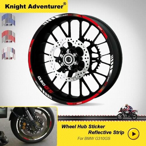 New High Quality 12 Pcs Fit Motorcycle Wheel Sticker stripe Reflective Rim For BMW G310GS G310 GS G 310 GS g310gs