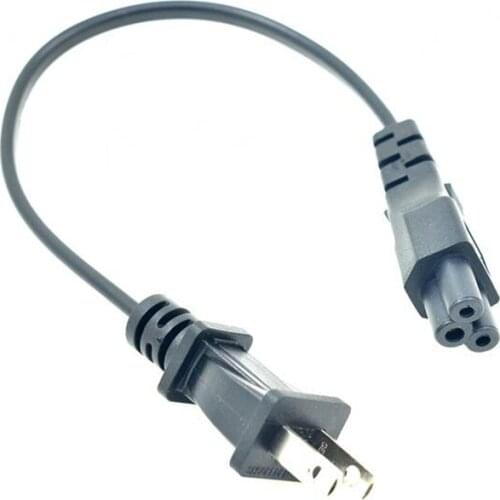 2 Pin JP US Plug to IEC320 C5 Power short Cable IEC 320 C5 Cloverleaf Power Cord IEC60320 20CM For AC Adapters Laptop Notebook