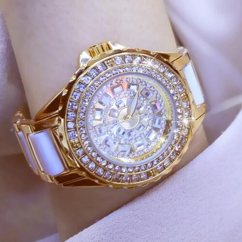 2020 Diamond Luxury Brands Watches Women Quartz Watch Famous Brand Fashion Ceramic Women Wrist Watches Ladies Relogio Feminin