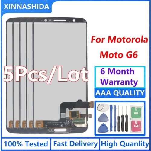 5PCS/LOT LCD For Motorola Moto G6 Display LCD XT1925 Touch Screen Digitizer Assembly Complete Replace For Moto G6 XT1925 LCD