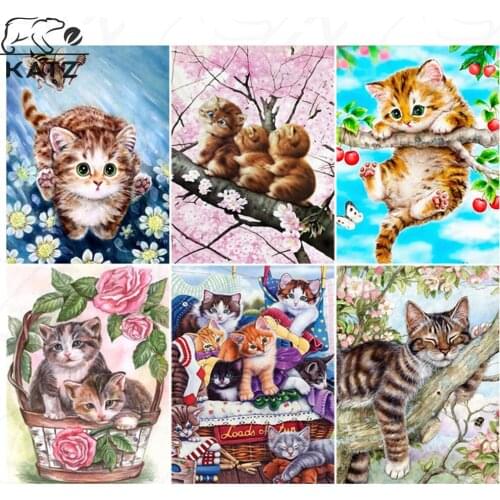 5D Diamond Painting Gift Cute Dream Cat Crafts Full Diamond Embroidery "cat Tree Flower" Home Decoration Cross Stitch