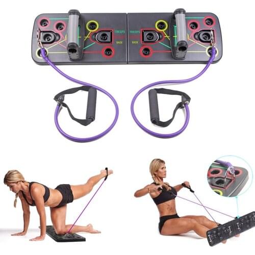 9 in 1 Push Up Board with Multifunction Body Building Fitness Exercise Tools Men Women Push-up Stands For GYM Body Training