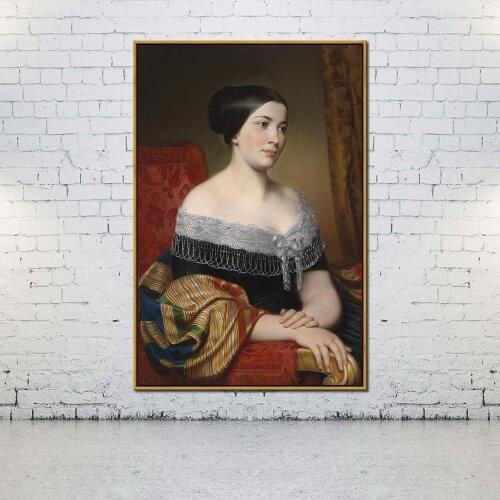 Artcozy Oil Canvas Painting peinture portrait femme 1850 For Home Decoration Wall Art