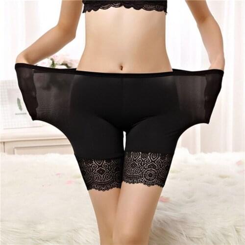 Seamless Short Pants Women Sexy Lace Black Boyshorts Women Underwear Plus Size Safety Shorts Under Skirt Female Boxer Women