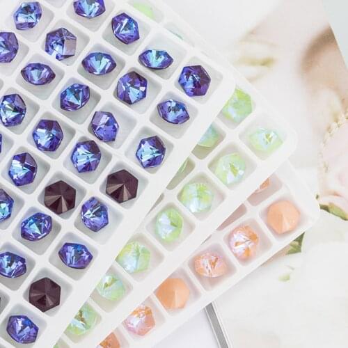 Colorful Pointback Rhinestones DIY Art Crafts Glue On Rhinestones K9 Glass Strass Shiny Nails Decoration Stones