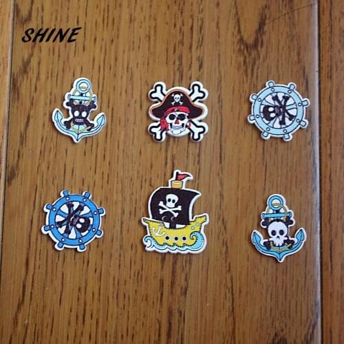 SHINE 50PCs Wooden Sewing Buttons Scrapbooking Pirate Style Mixed Two Holes Costura Botones Decorate bottoni botoes
