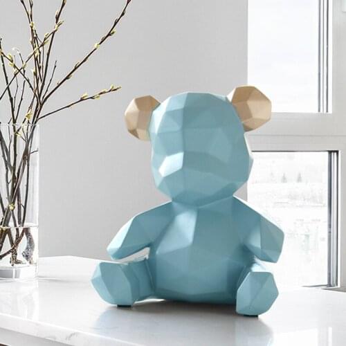 Resin home decor sculpture bear Figurine decoration bear ornament in home office garden children x'mas gift resin animal statue