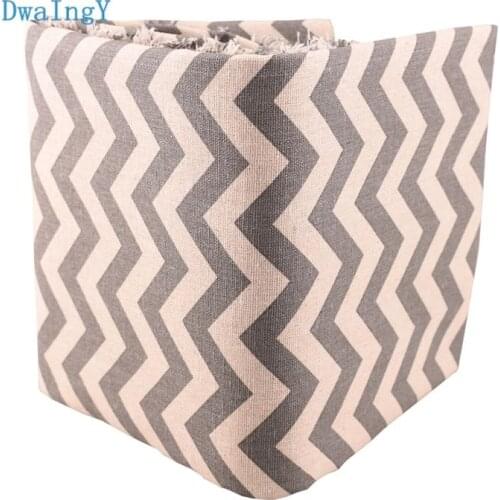 Wave pattern Cotton Linen Fabric For Sewing DIY Quilting Sofa Curtain Bag Cushion Furniture Cover Hold Pillow Material 50x150cm