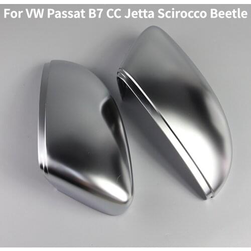 Matte Chrome Rearview Mirror Cover Cap Car Mirror Cover For VW Passat B7 CC Jetta Scirocco Beetle Car Styling Car Accessories