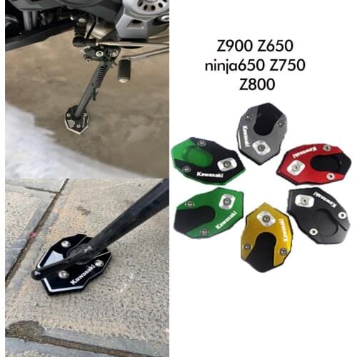 Motorcycle Modification Side Stand Enlarge Extension Pad Kickstand for Z650 Z800 Z900 Z1000 accessories