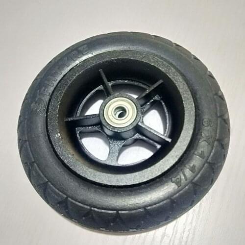 Not worn out 6x1/4 soild tire hub 6X1 1/4 solid tire wheel for folding bicycle tires bike folging electric scooter