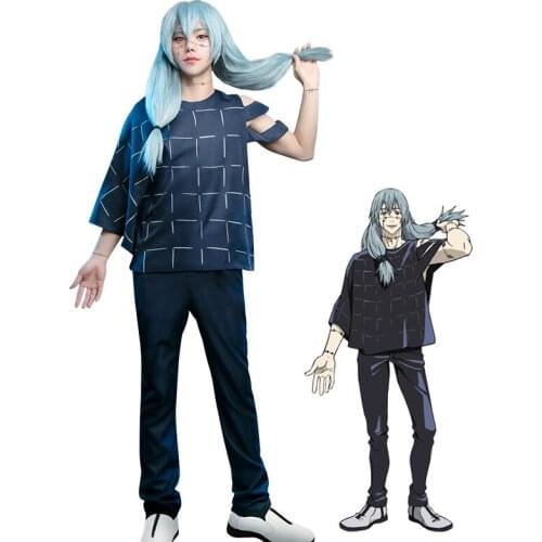 New Anime Jujutsu Kaisen Mahito Cosplay Costume Outfit Shirt and Pants Halloween Christmas Costumes for Adult Daily Dress Suits