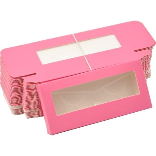 Wholesale Paper Box Eyelashes Package Box Lash Boxes Packaging Custom 25mm Mink Eyelashes Faux Cils Makeup Lashes Box Cases Bulk