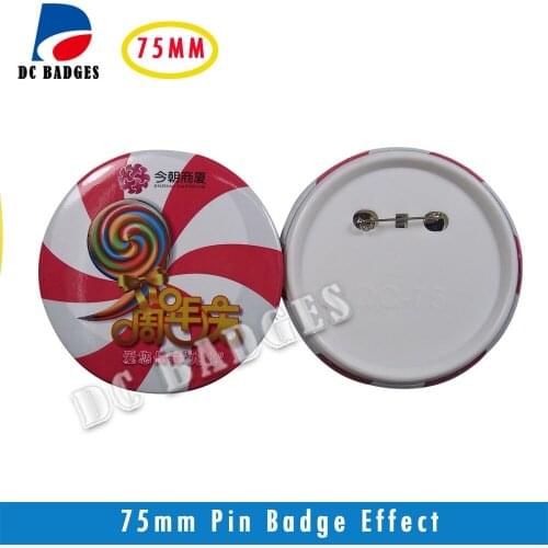 Wholesale manufacturers 3"(75mm) 1000sets Plastic Pinback Badge Material,Blank button components wholesale