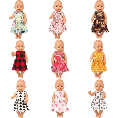 New Various Style Dress For 17 Inch Baby Doll 43cm Doll Clothes, Doll Accessories
