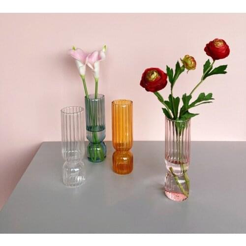 Glass Vase Bubble Vase Art Color Transparent Vase Creative Home Decoration Trend Ornaments