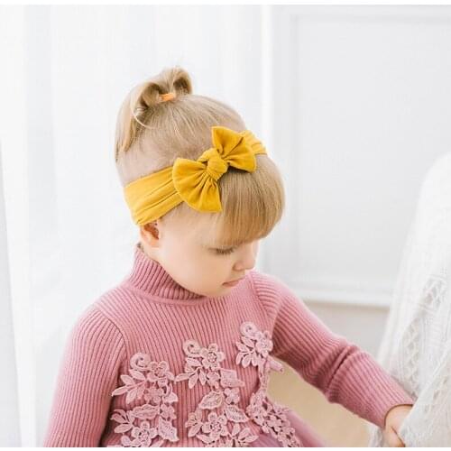 New Fashion Baby Girls Headband Kids Bunny Bowknot Turban Headband Children Girl Elastic Hair Band Headwrap Headwear