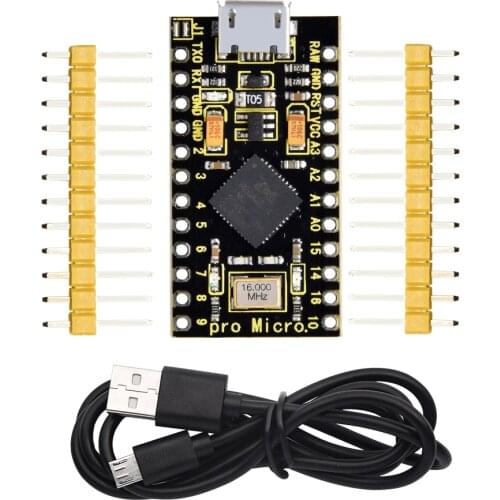 Keyestudio PRO MICRO ATmega32U4 3.3V/16MHz Development Board with 2 row pin header For Arduino Leonardo