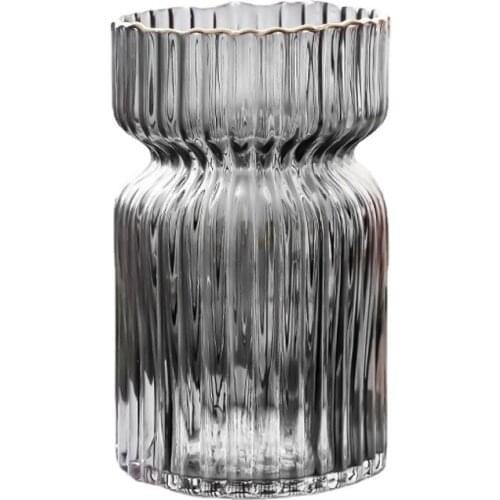 Luxury Glass Vase Minimalist Geometric Hydroponic Plant Vase Transparent High Quality Jarrones Decoration Accessories EB50HP