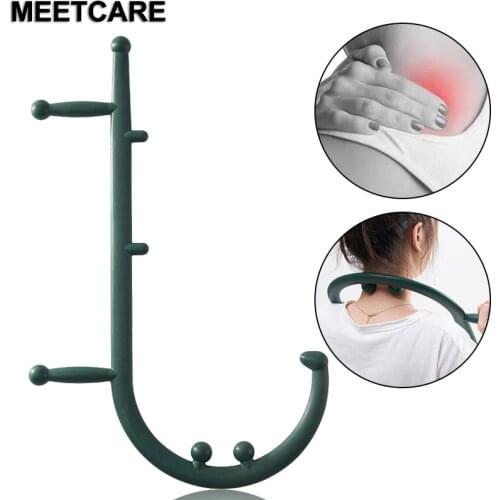 Self-Massage Tool Deep Pressure Trigger Point Massager Stick Hook Body Muscle Relief Thera Cane Back Massager Therapiutic Tools