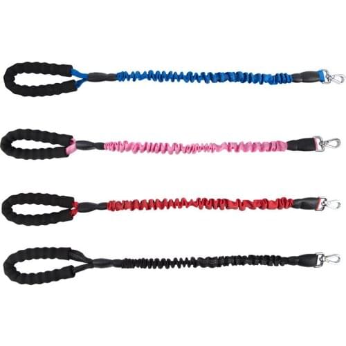 Reflective High-Elastic Stretch Nylon Dog Leash Pet Traction Walking Bungee Guide Rope Training Rope For Small Medium Large Dogs