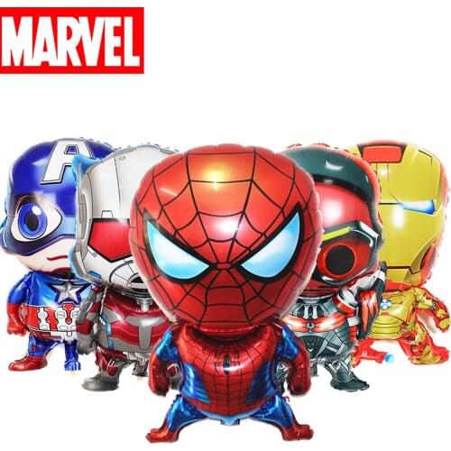 75 Cm Disney Aluminum Film Balloons Cartoon Anime Spiderman Ant-Man Captain America Iron Man Falcon Birthday Party Decorations