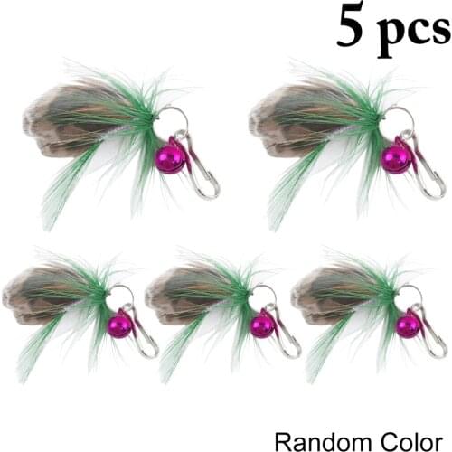 Lovely 5Pcs Replacement Feather Cat Toy Funny Interactive Cat Teaser Cat Toy Refill Butterfly Simulation Toy Cat Pet Supplies