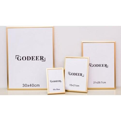 Nordic Style Photo Frame Golden Picture Frames Metal Poster Holder Modern Desktop Ornament for Living Room Bedroom Decoration