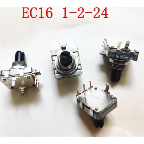 10pcs EC16 encoder switch step 24 points handle length 15MM 20MM NOBLE 1-2-24 switch NOBLE 1-2-24