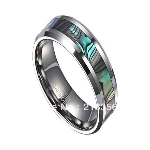 FREE SHIPPING!USA WHOLESALES CHEAP PRICE BRAZIL RUSSIA CANADA UK HOT SELLING 8MM BEVELED SHELL MENS BRIDAL TUNGSTEN WEDDING RING