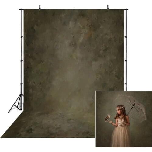 Green Grey Solid Photography Texture Portrait Backdrop Abstract Adult Newborn Child Birthday Background Old Master Photo Studio
