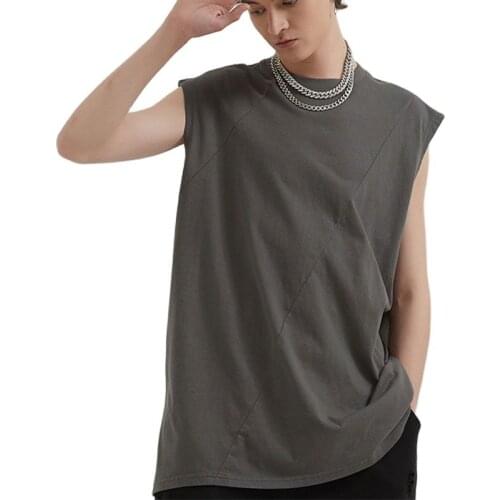 Mens Sleeveless Workout Shirts Men Cool Dry Fit Athletic Training Tank Top Sports Running Gym Muscle Bodybuilding T Shirt