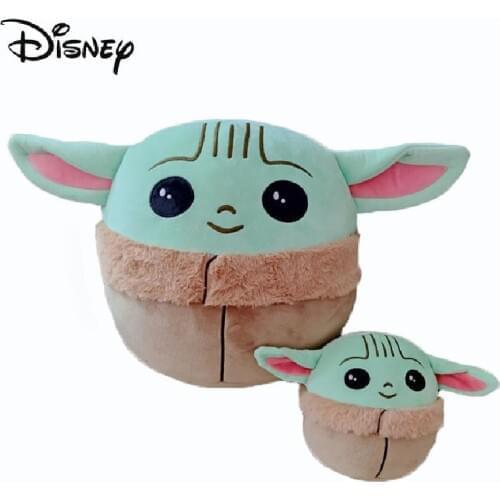 Disney Mandalorian Baby Yoda Stuffed Plush Toy Star Wars Kawaii Children Pillow Cushion Decorative Doll Creative Gift For Kids